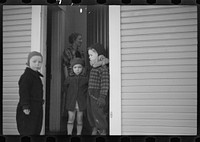 [Untitled photo, possibly related to: Children leaving nursery school, 2:30 p.m., Westmoreland Homesteads, Pennsylvania]. Sourced from the Library of Congress.