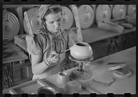 [Untitled photo, possibly related to: Pottery making at Indian school. Pine Ridge, South Dakota]. Sourced from the Library of Congress.