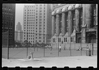 Tennis courts. Chicago, Illinois. Sourced from the Library of Congress.