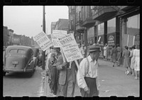 [Untitled photo, possibly related to: Picket line at Mid-City Realty Company, South Chicago, Illinois]. Sourced from the Library of Congress.