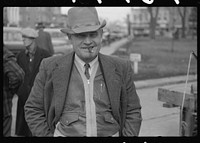 [Untitled photo, possibly related to: At the American Legion booth for collecting scrap paper. Chillicothe, Missouri]. Sourced from the Library of Congress.