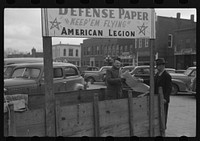 At the American Legion booth for collecting scrap paper. Chillicothe, Missouri. Sourced from the Library of Congress.
