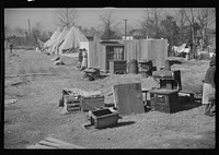 Flood refugee encampment at Forrest City, Arkansas. Sourced from the Library of Congress.