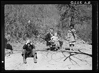 Eddie Nicholson and some of his children. Shenandoah National Park, Virginia. Sourced from the Library of Congress.