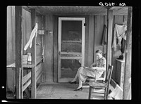 Daughter of resettled farmer living temporarily at the jail in Irwinville Farms, Georgia, while new homes are being built. Sourced from the Library of Congress.