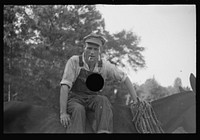 Floyd Burroughs, on mule, Hale County, Alabama. Sourced from the Library of Congress.