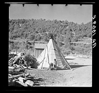 Indian tepee. Mescalero Reservation, New Mexico. Sourced from the Library of Congress.