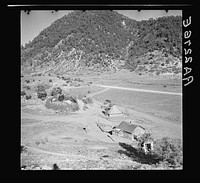 Some of houses and tents inhabited by the Indians. Mescalero Reservation, New Mexico. Sourced from the Library of Congress.