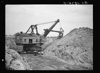 Strip mining operations with a thirty-two cubic yard steam shovel. Cherokee County, Kansas. Sourced from the Library of Congress.