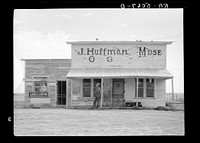 J. Huffman of Grassy Butte, North Dakota, has been forced to close his general store on account of the drought. Sourced from the Library of Congress.
