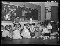 Kindergarten in Greenhills school. Ohio. Sourced from the Library of Congress.