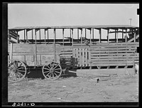 Corn crib and wagon. Kansas. Sourced from the Library of Congress.
