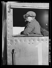 Railroad engineer. Omaha, Nebraska. Sourced from the Library of Congress.