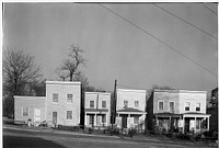 Frame houses. Fredericksburg, Virginia. Sourced from the Library of Congress.