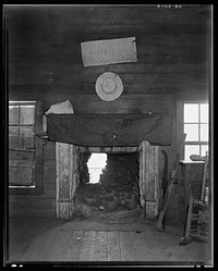 Cotton room, formerly prayer meeting room. Frank Tengle's farm. Hale County, Alabama. Sourced from the Library of Congress.