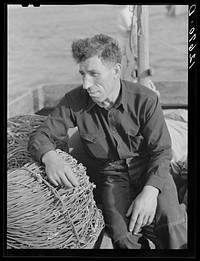 Manuel Zorra, known as one of the best fishermen on the Cape, who in spite of bad fishing conditions, still keeps himself going by running a small boat with a minimum of crew, frequently by himself. Provincetown, Massachusetts. Sourced from the Library of Congress.