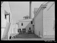 One of the few fish freezers still in operation. Provincetown, Massachusetts. Sourced from the Library of Congress.