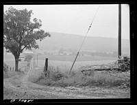 Rainy day farmland near State College, Pennsylvania. Sourced from the Library of Congress.