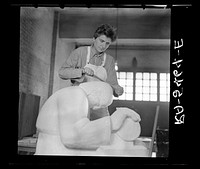 [Untitled photo, possibly related to: Sculpturing. Special Skills Division, Washington, D.C.]. Sourced from the Library of Congress.
