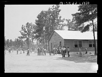[Untitled photo, possibly related to: Schoolhouse and school scene at the Skyline Farms near Scottsboro, Alabama]. Sourced from the Library of Congress.