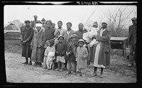 [Untitled photo, possibly related to: Families of evicted sharecroppers on the Dibble plantation. Parkin (vicinity), Arkansas]. Sourced from the Library of Congress.