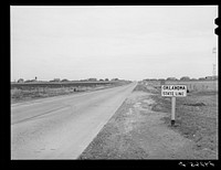 State line. Texas -- Oklahoma. Sourced from the Library of Congress.