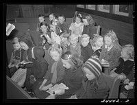 Youngest Sunday school class, singing hymns. Dailey, West Virginia. Sourced from the Library of Congress.