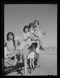[Untitled photo, possibly related to: Nursery school playground. Robstown camp, Texas]. Sourced from the Library of Congress.