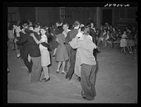 [Untitled photo, possibly related to: Saturday night dance. Community center. Robstown camp, Texas]. Sourced from the Library of Congress.