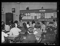 Class room at the Hightstown school. New Jersey. Sourced from the Library of Congress.