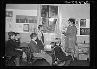 Interior of schoolhouse on land use project. Albany County, New York. Sourced from the Library of Congress.