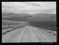 Rural road. Cascade County, Montana. Sourced from the Library of Congress.