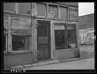Abandoned store in which coal miner on relief lives. Zeigler, Illinois. Sourced from the Library of Congress.
