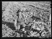 Indian woman sugar beet worker from Oklahoma. Adams County, Colorado. Sourced from the Library of Congress.
