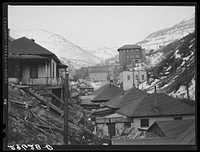 Miners' homes. Bingham, Utah. Sourced from the Library of Congress.