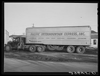 Interstate trailer truck. Elko, Nevada. Sourced from the Library of Congress.