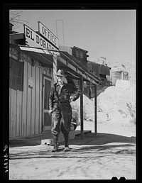 [Untitled photo, possibly related to: Gold mine office. El Dorado Canyon, Clark County, Nevada]. Sourced from the Library of Congress.