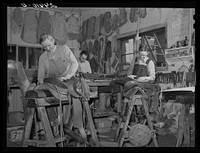 Saddle makers. Capriola Saddlery, Elko, Nevada. Sourced from the Library of Congress.