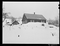 [Untitled photo, possibly related to: Fields and poor farms on stormy winter day near Taftsville. Windsor County, Vermont]. Sourced from the Library of Congress.