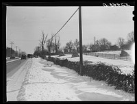 [Untitled photo, possibly related to: Highway and rail fence near Warrenton, Virginia]. Sourced from the Library of Congress.