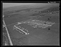 Aerial view of Osceola migratory labor camp. Belle Glade, Florida. Sourced from the Library of Congress.