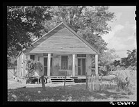 [Untitled photo, possibly related to: Melrose, Natchitoches Parish, Louisiana. Old home in cotton plantation area originally built and owned and still occupied (rented) by mulatto family]. Sourced from the Library of Congress.