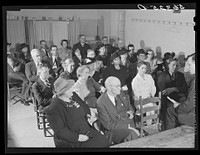 Health meeting with representatives from all local community groups and organizations. Doctors, nurses and government divisions. Yanceyville, Caswell County, North Carolina. Sourced from the Library of Congress.