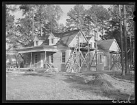 Close-up of house in construction. Same as no. 7 development. Alexandria, Louisiana. Sourced from the Library of Congress.
