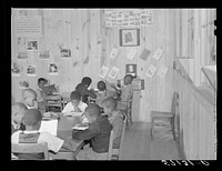 Agricultural workers' children in the new schoolroom at Okeechobee migratory labor camp. Belle Glade, Florida. Sourced from the Library of Congress.