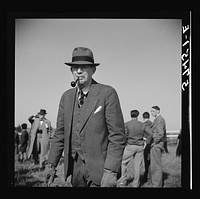 Spectators at horse races. Warrenton, Virginia. Sourced from the Library of Congress.
