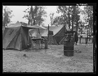 Living quarters of construction workers near Camp Blanding. Starke, Florida. Sourced from the Library of Congress.