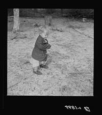 [Untitled photo, possibly related to: Child of construction worker who had been employed on Camp Blanding job. Starke, Florida]. Sourced from the Library of Congress.