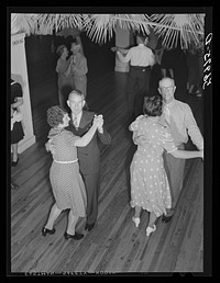 [Untitled photo, possibly related to: Dances are held regularly at Sarasota trailer park. Sarasota, Florida]. Sourced from the Library of Congress.