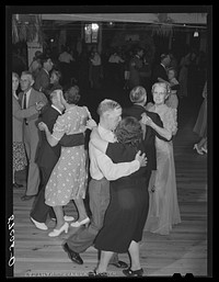 Dances are held regularly at Sarasota trailer park. Sarasota, Florida. Sourced from the Library of Congress.